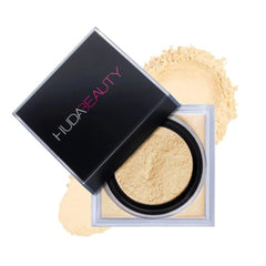 Huda Easy Bake Banana Bread powder jar with silky, long-wear finish.