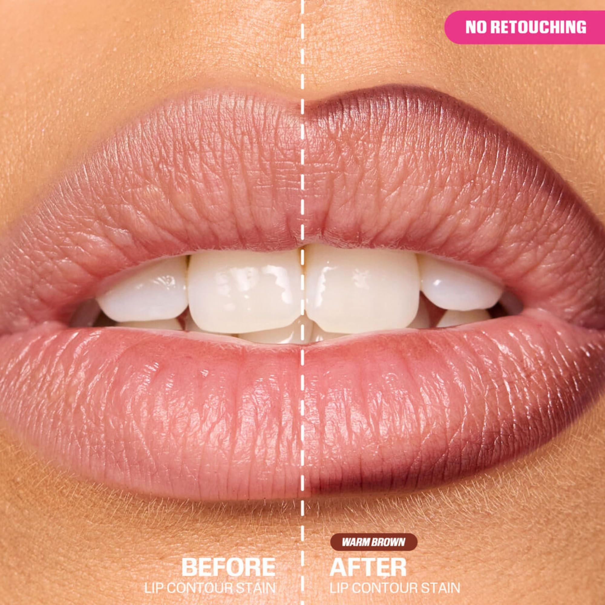 Dual-ended tip on Huda Lip Contour Stain for precise lining and filling