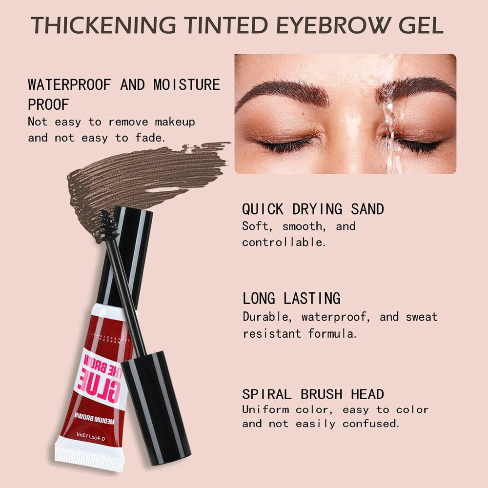 HUDABABY clear brow gel base for mascara creates defined, clean brows
