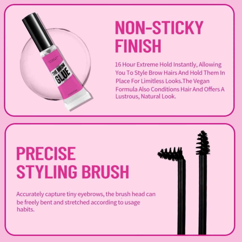 HUDABABY triangular cone brush ensures quick, precise brow application