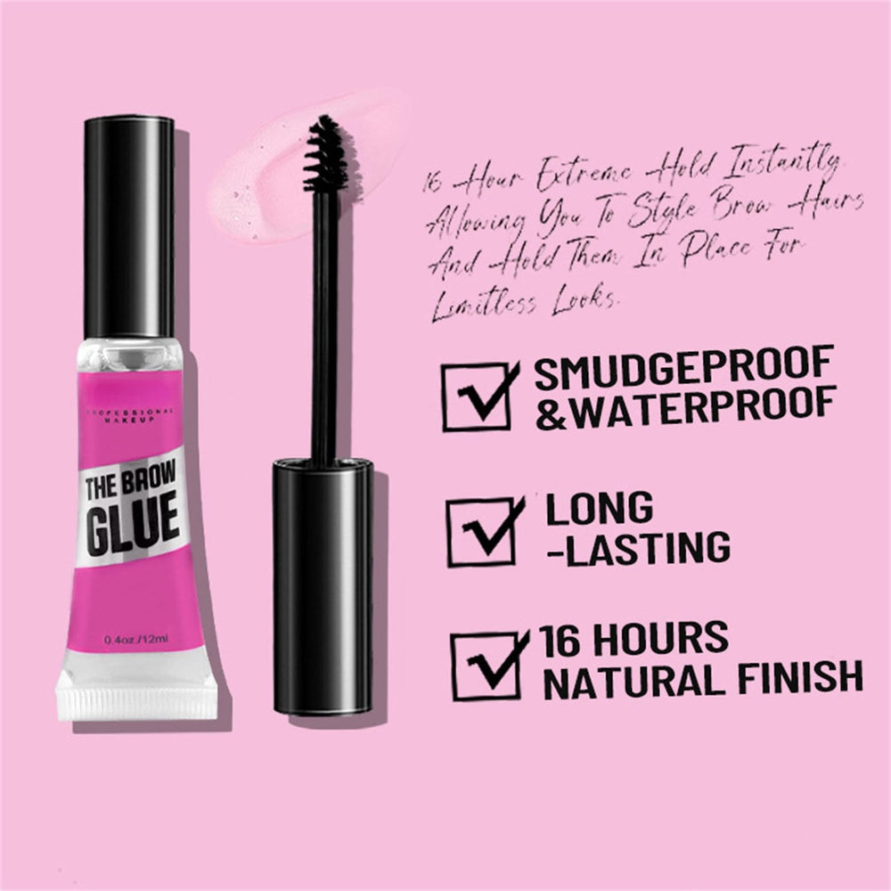 HUDABABY waterproof transfer-proof brow glue lasts through heat and workouts
