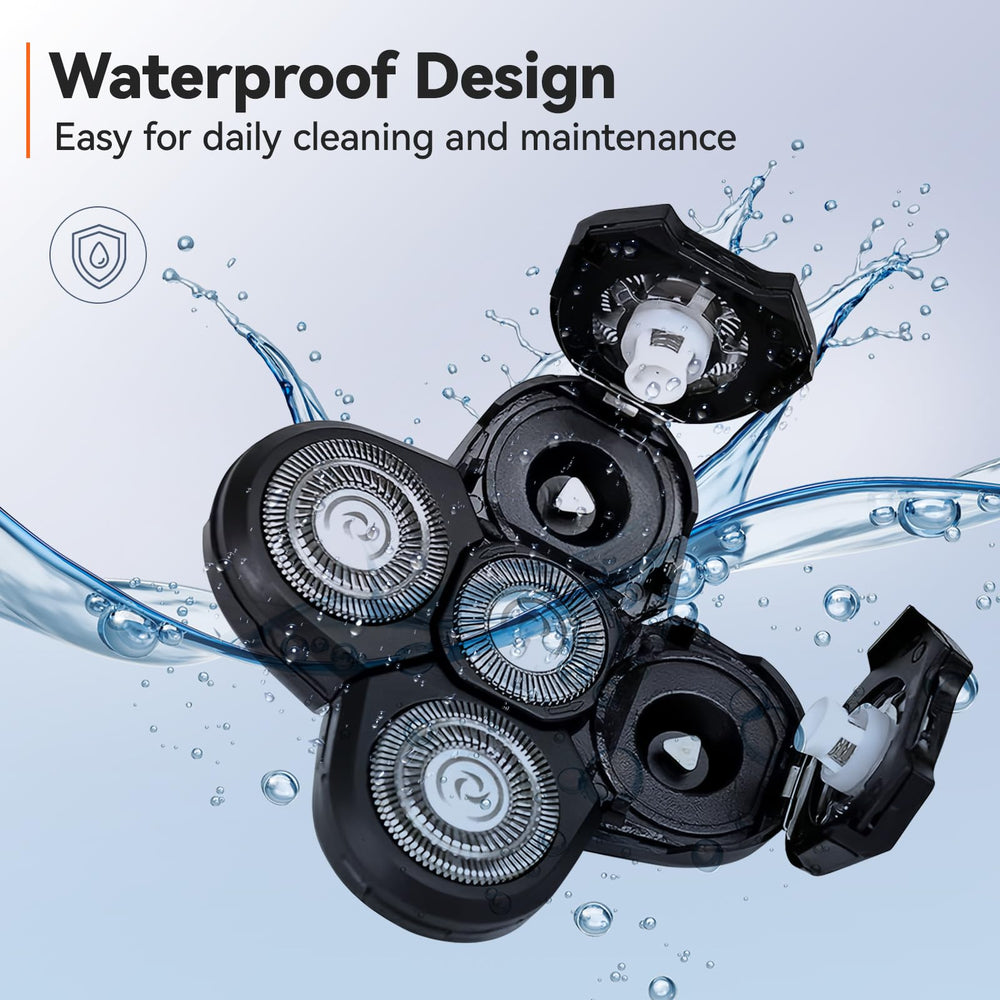 Hugdew waterproof head shaver designed for easy cleaning