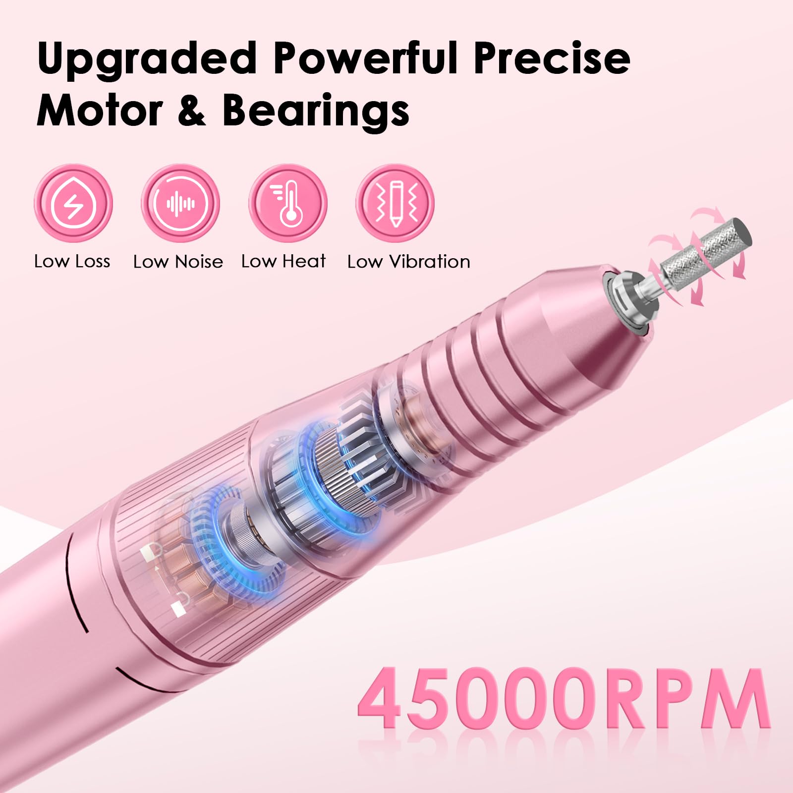 HUGMAPLE nail drill six grinding belts for different finishes
