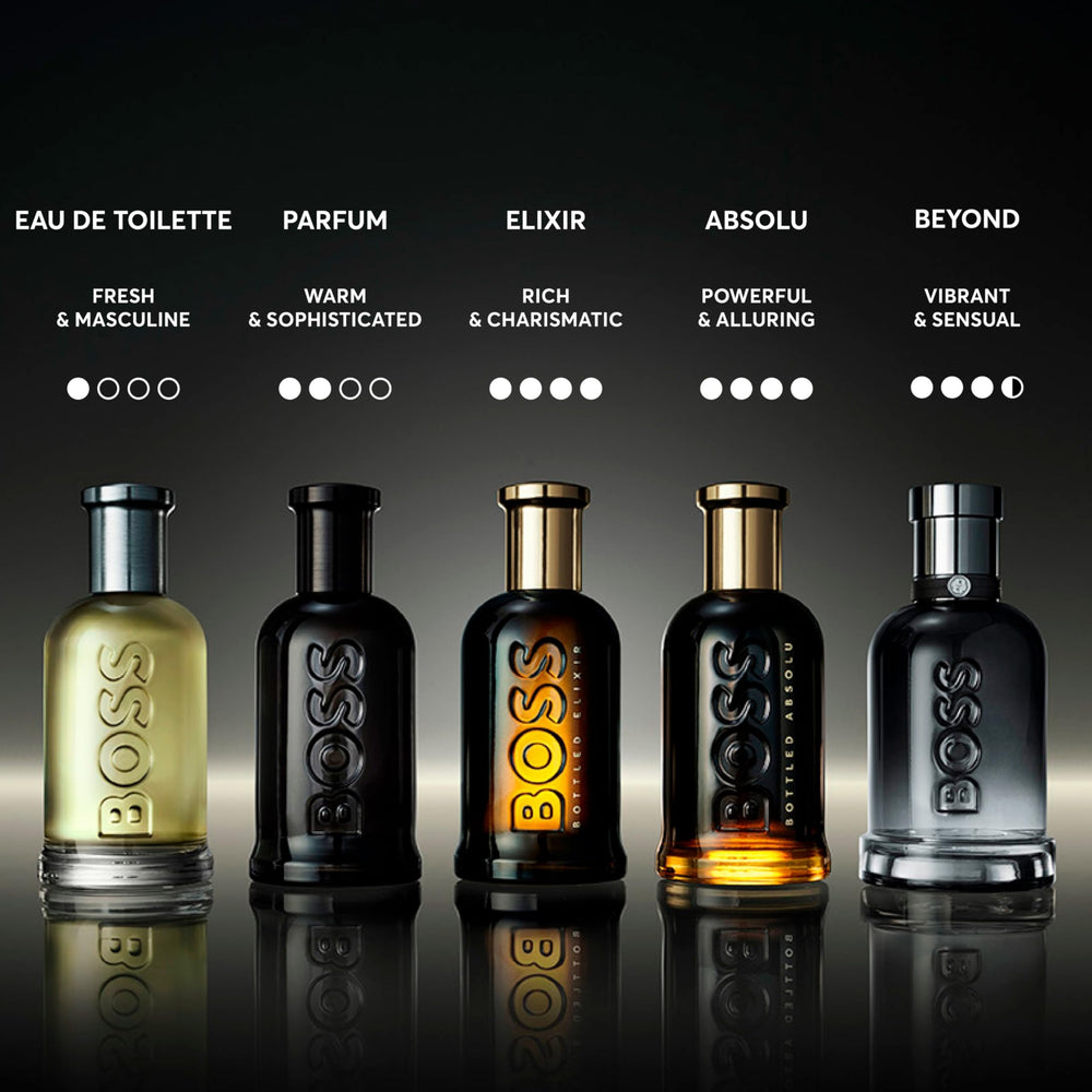 Hugo Boss Bottled Absolu Parfum Intense cedarwood and davana linger