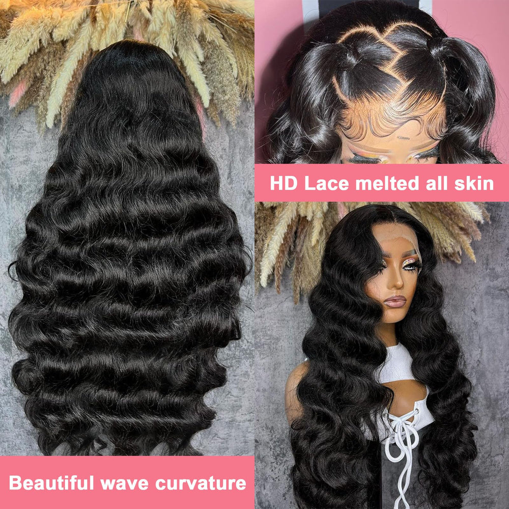 Hugsun wedding party look lace front wig for elegant events.