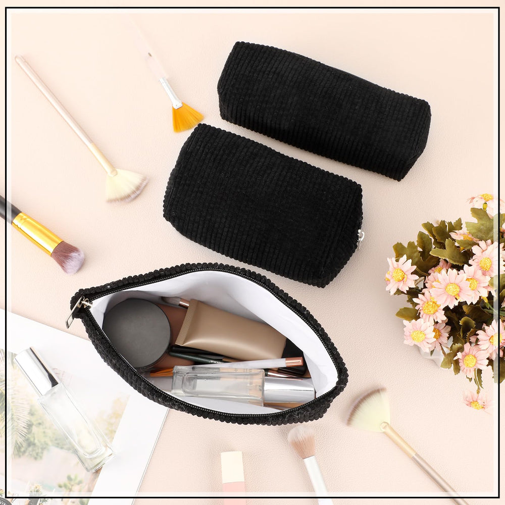Huhumy corduroy pouch with zipper offers durable storage and quick access