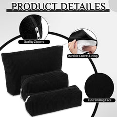Huhumy medium corduroy pouch suitable for brushes and essentials