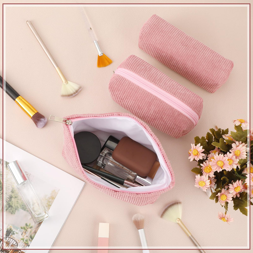 Huhumy pink pencil case keeps pens and brushes organized.