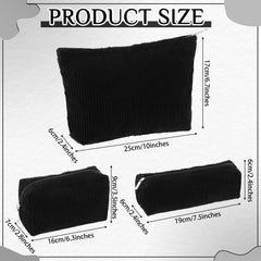 Huhumy small corduroy pouch for compact cosmetics and brushes