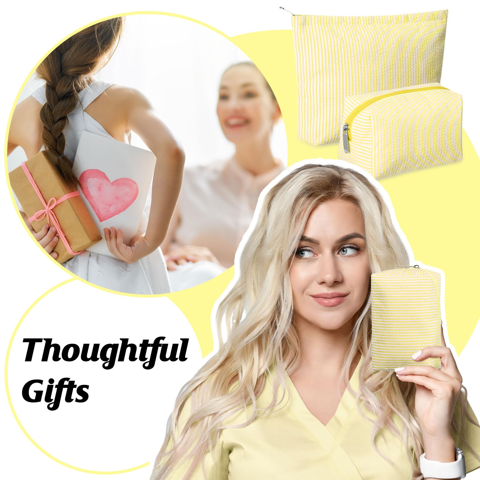 Huhumy travel toiletry bag yellow organization; keep essentials neatly stored during trips.