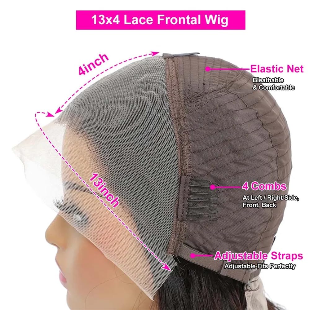 HUIDI 200 density lace front bob wig for fullness