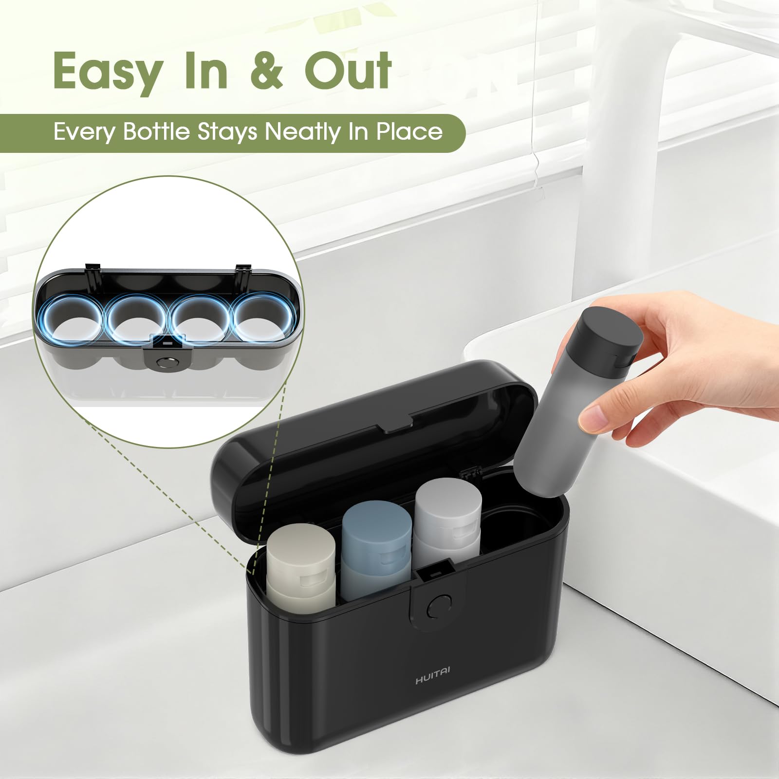 Lightweight ABS case designed for durable, everyday travel use.