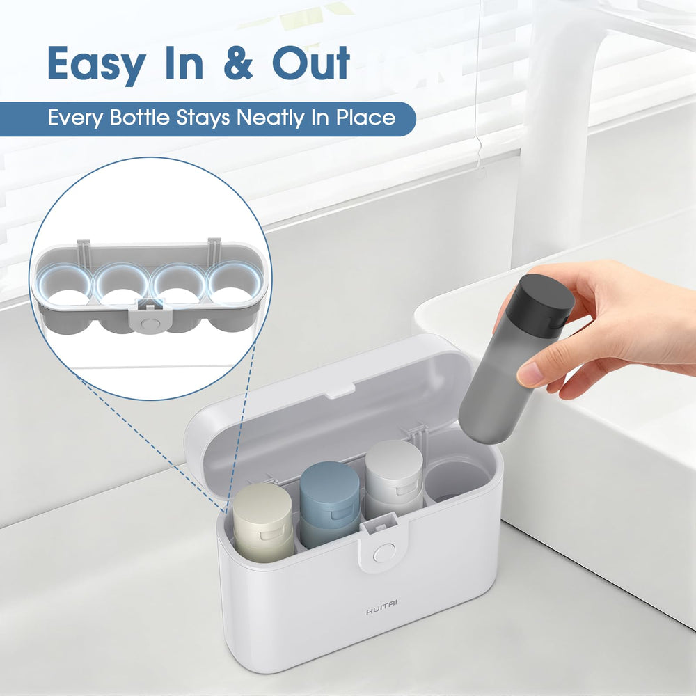 HUITAI individual slots keep bottles organized and prevent leaks.