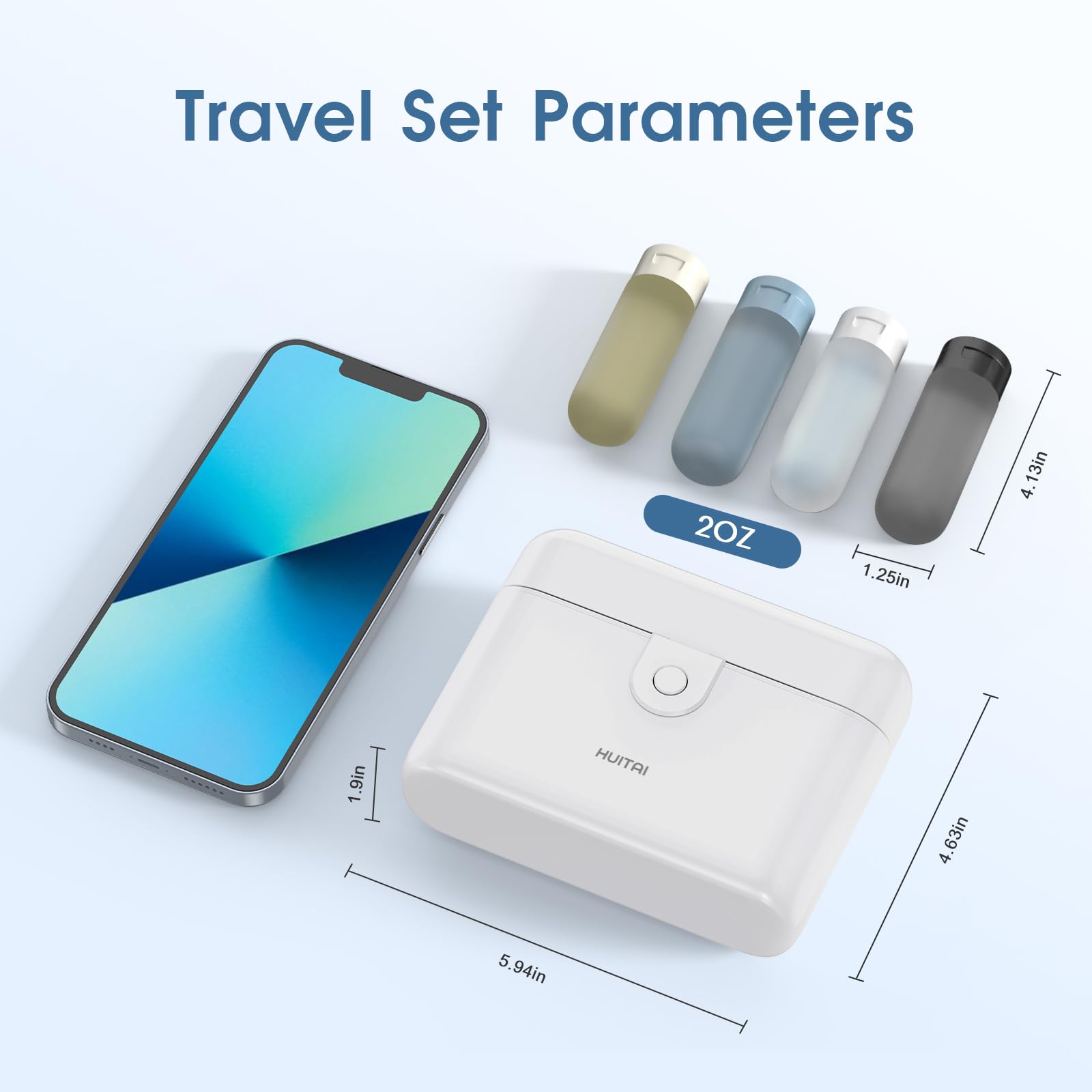HUITAI leak-proof bottles protect belongings from spills during travel.