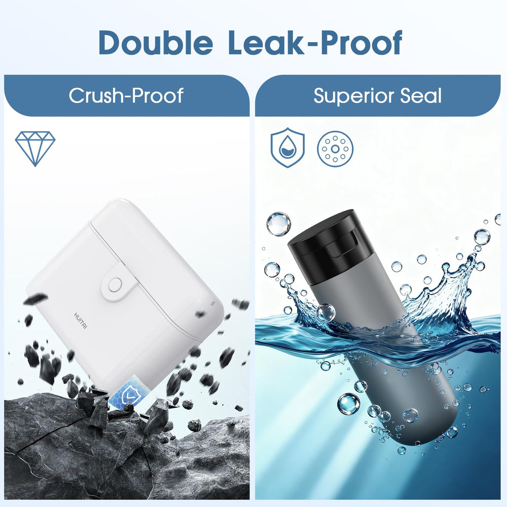 HUITAI secure-lock travel case prevents accidental opening.