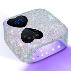 HUITINE bling-diamond-design nail lamp adds luxe sparkle to manicures.