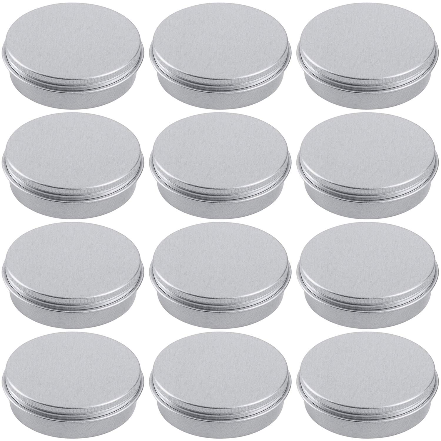 Hulless 60 ml aluminum tin jar with screw lid for leak-free storage