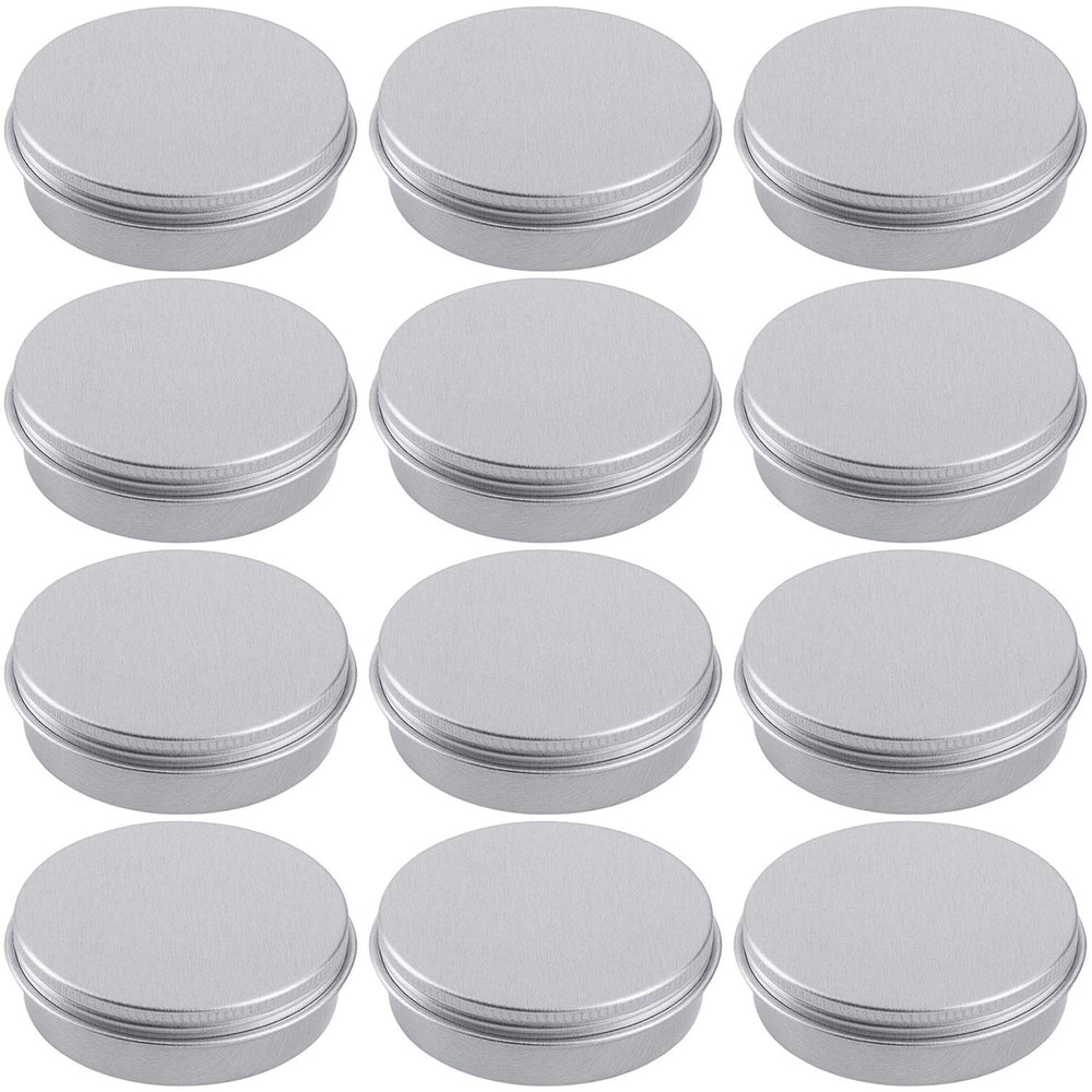 Hulless 60 ml aluminum tin jar with screw lid for leak-free storage