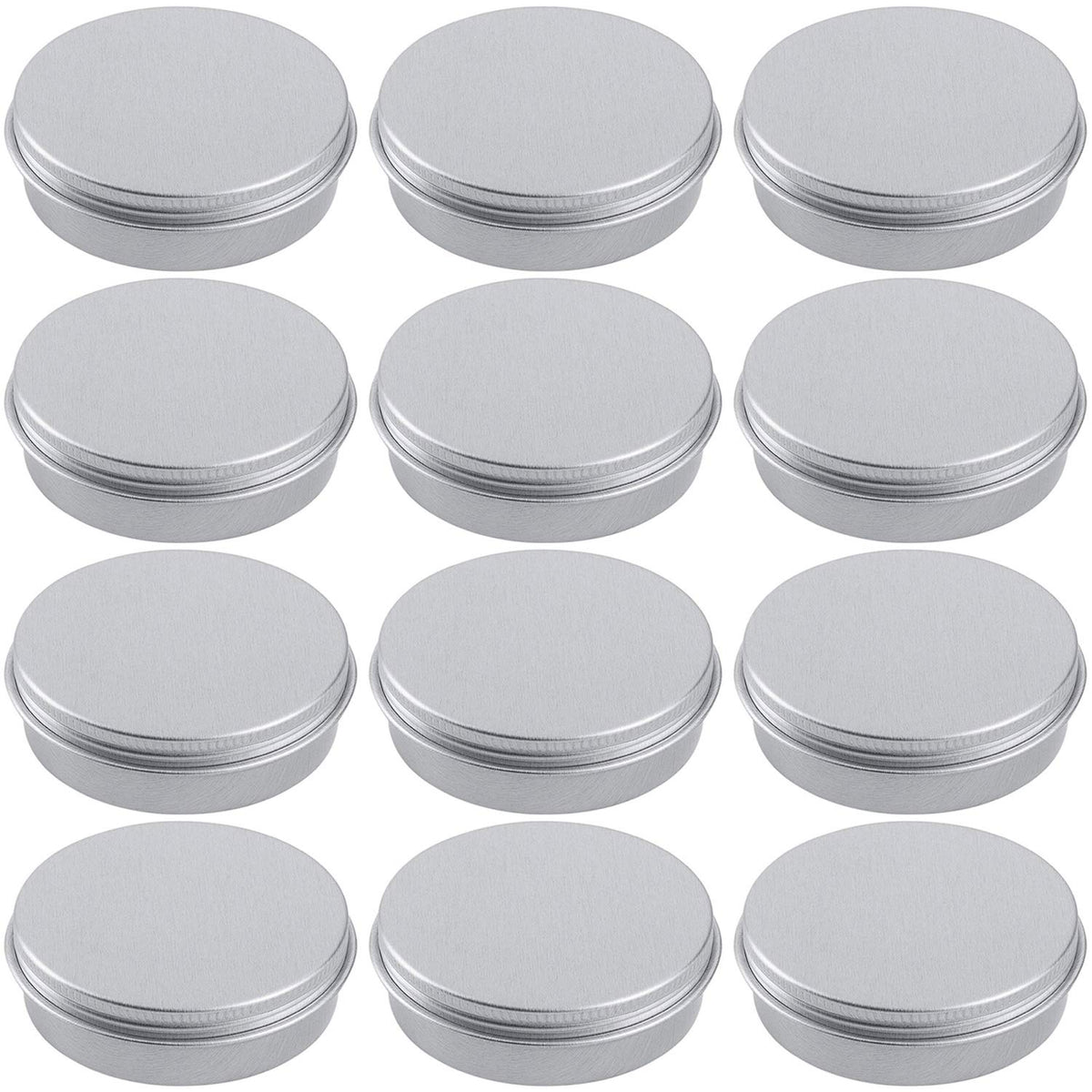 Hulless 60 ml aluminum tin jar with screw lid for leak-free storage