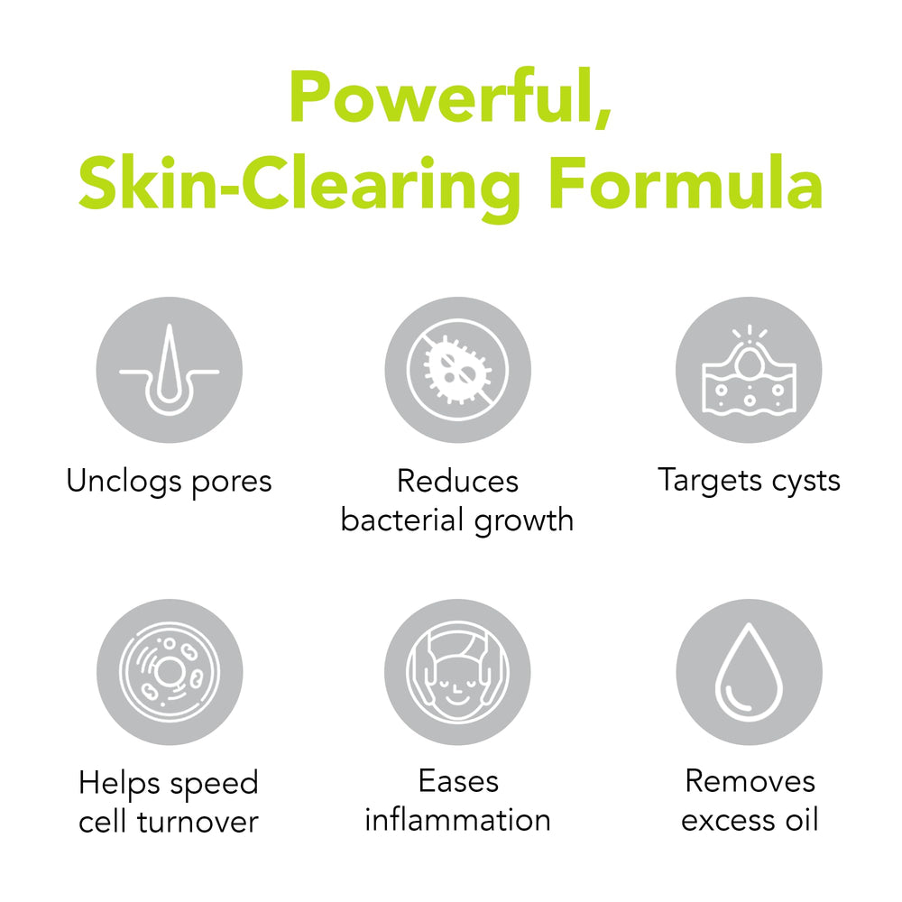 humane benzoyl peroxide acne wash pump-action ready for easy application