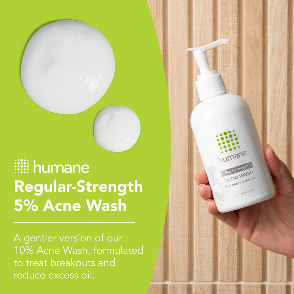 Close-up of Humane Face Wash label highlighting cruelty-free and dermatologist-tested claims.