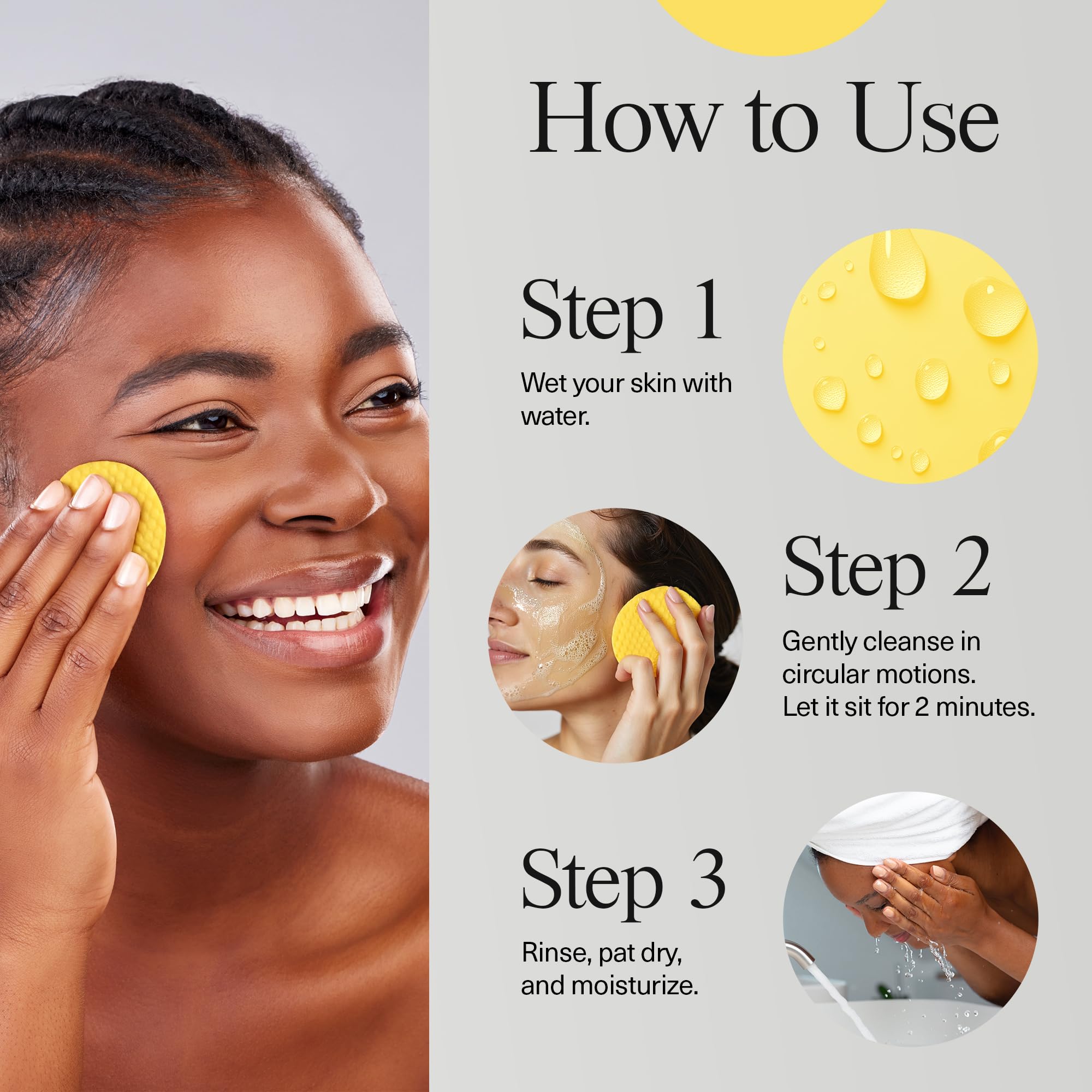 Daily skincare routine with Humanroots pads for cleansing and hydration