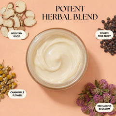 Red clover bloom as part of the herbal blend
