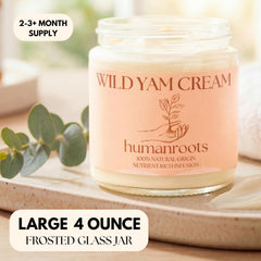 Close-up of Wild Yam Cream texture for smooth skin absorption