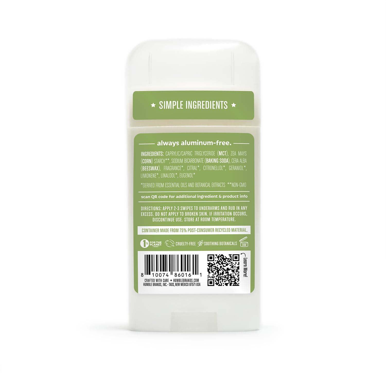 Humble Baking soda and corn starch blend supports comfortable moisture control