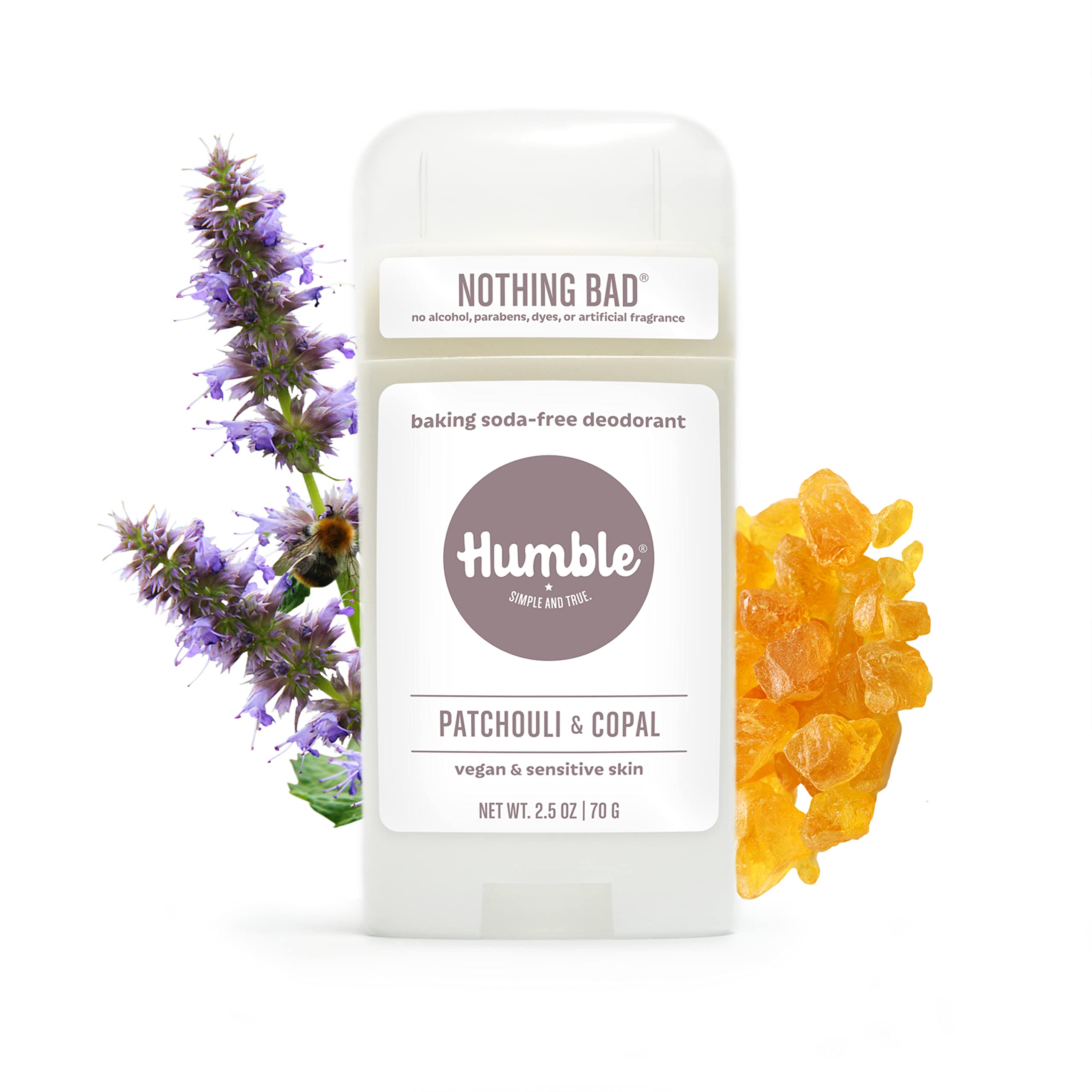 Envase de 2,5 onzas de Humble Brands, perfecto para llevar.