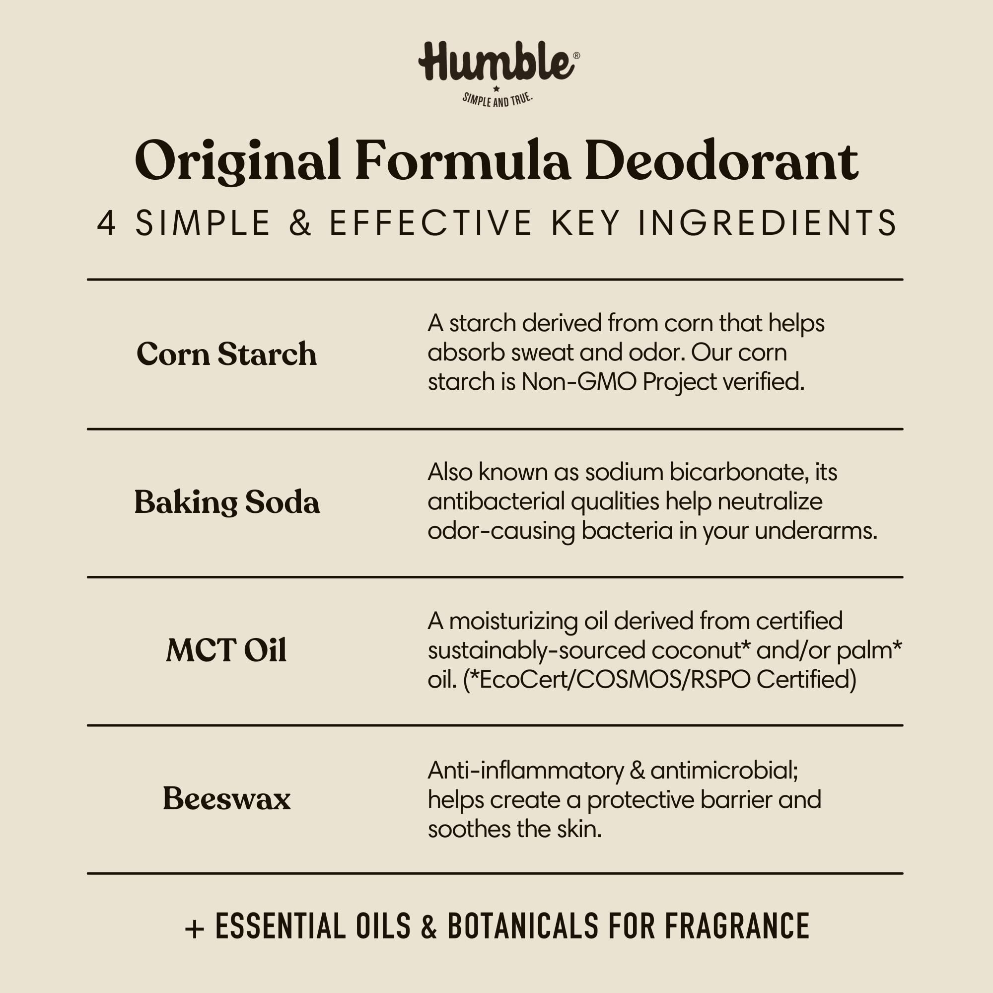 Aroma Palo Santo del Desodorante Humble Brands.