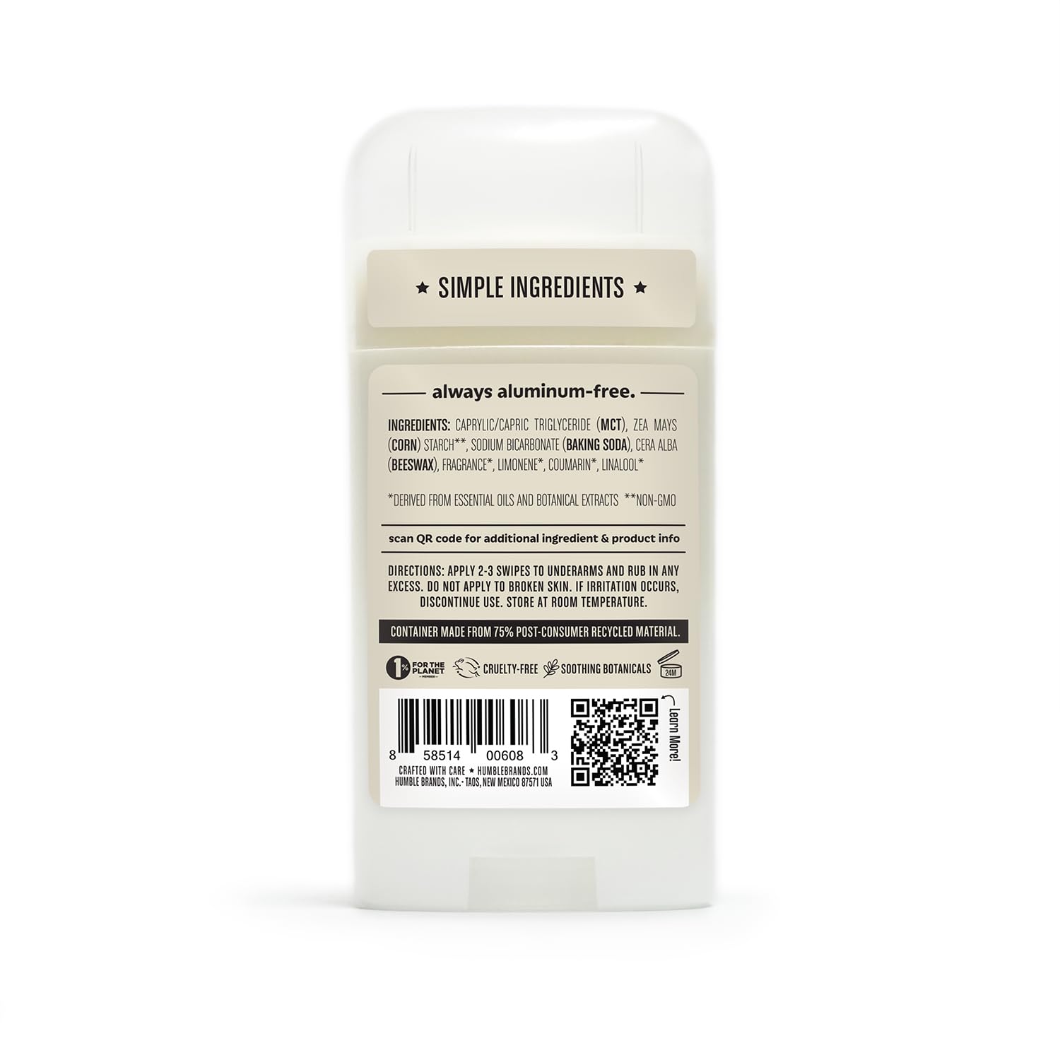 Envase de Humble Brands para desodorante Fórmula Original.