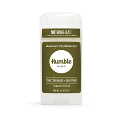 Desodorante Humble Brands Original sin aluminio, envase visible para uso diario.