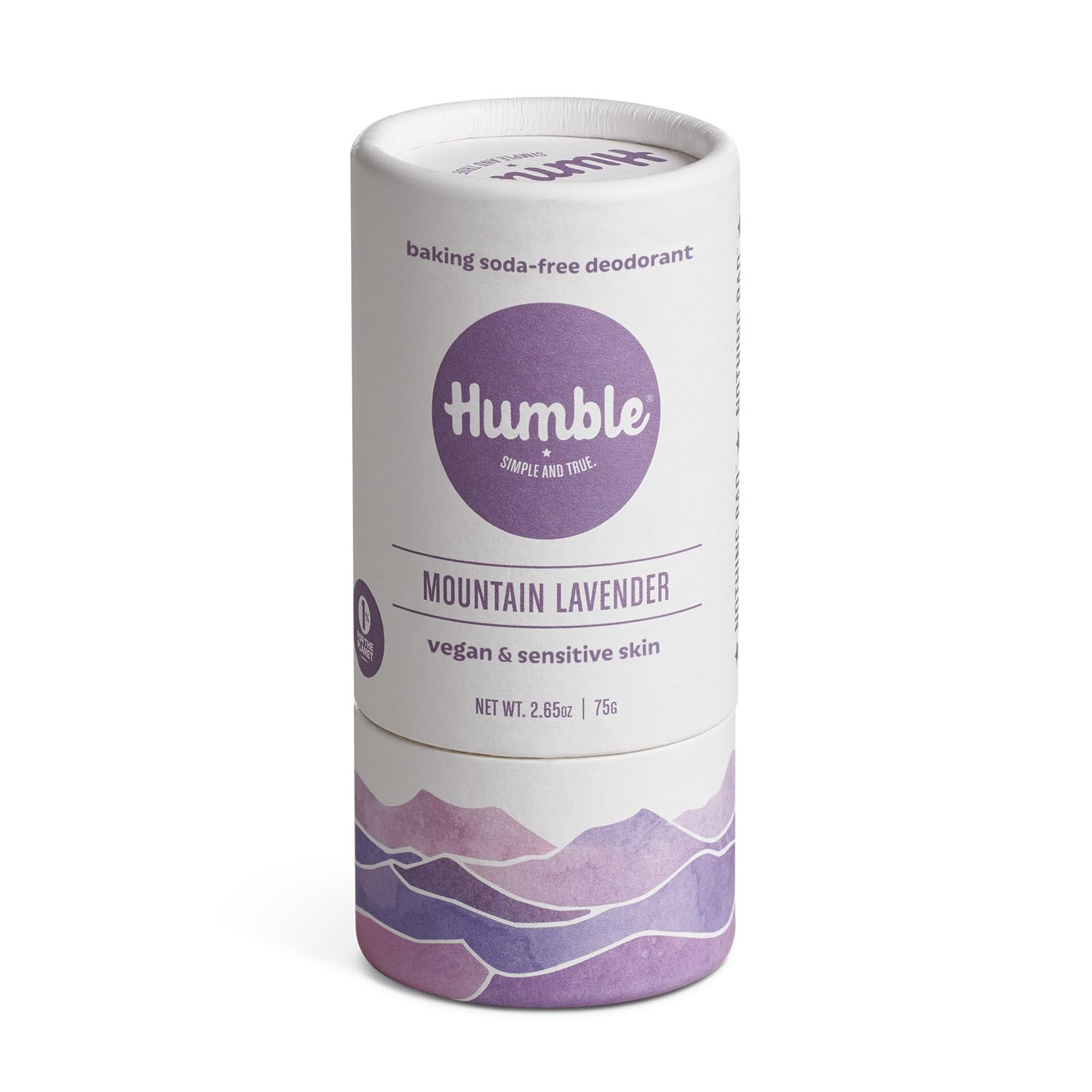 Desodorante Humble Brands sin plástico, envase de cartón para uso diario.