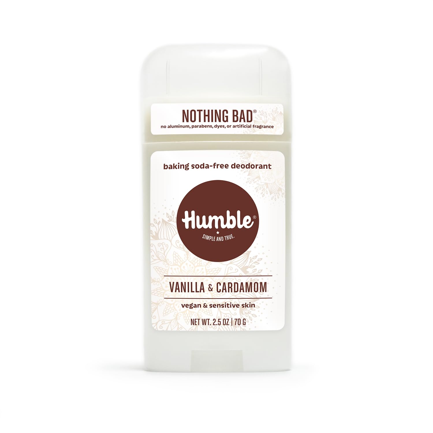 Humble Brands ingredientes clave: fórmula simple para desodorante sin bicarbonato