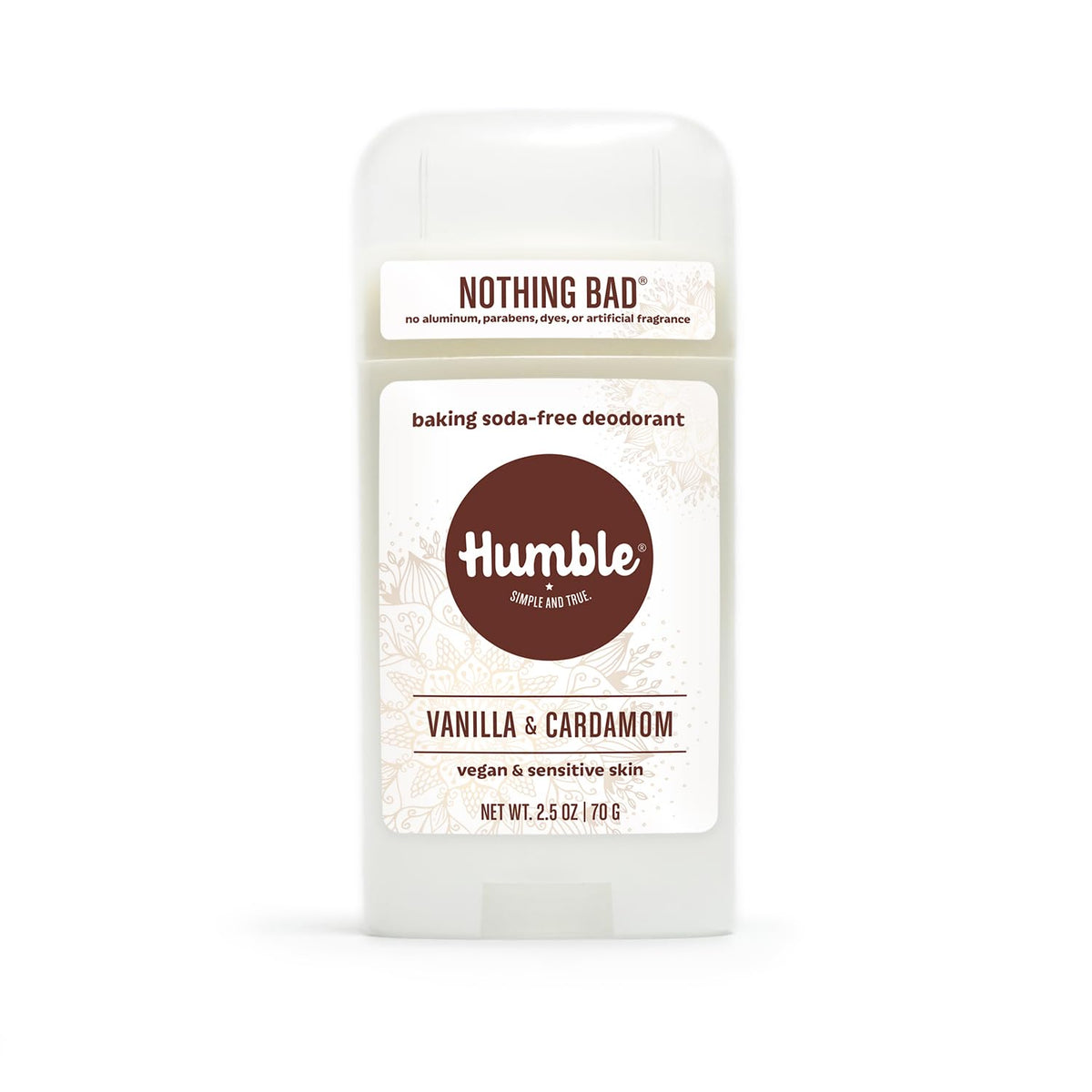 Humble Brands ingredientes clave: fórmula simple para desodorante sin bicarbonato