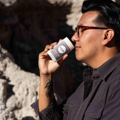 Humble Brands deodorant stick application showing smooth texture.