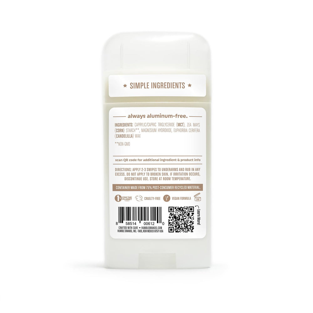 Humble Brands unscented deodorant for daily use on sensitive skin