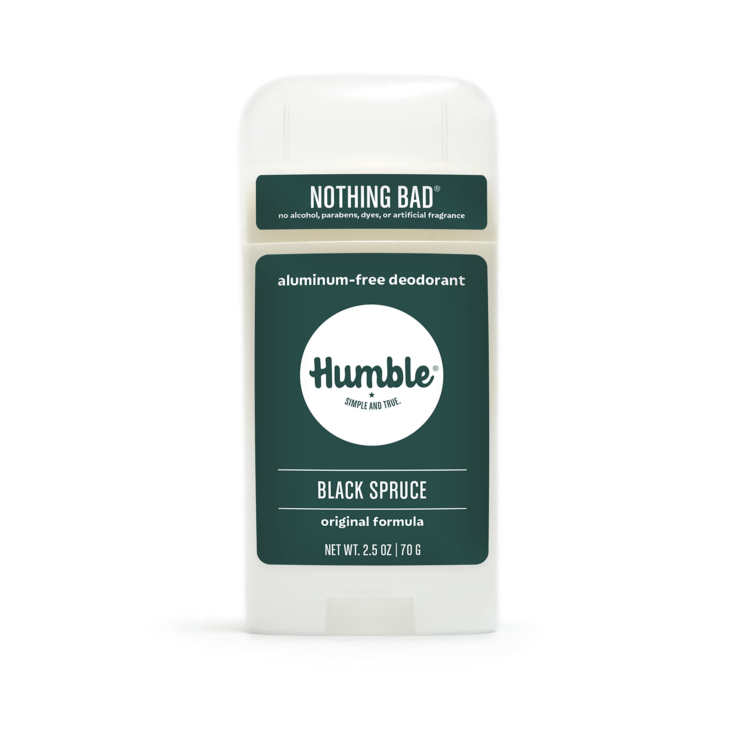 Desodorante Humble Fórmula Original sin aluminio, envase compacto para uso diario y control de olores.