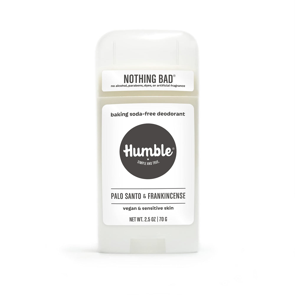 Desodorante Humble sin aluminio, envase visible para piel sensible.