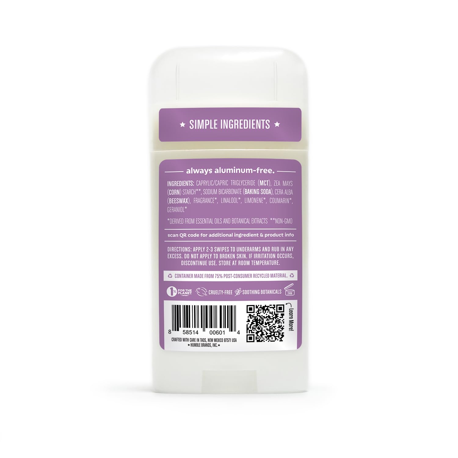 Deodorant application swatch showing smooth, skin-friendly texture