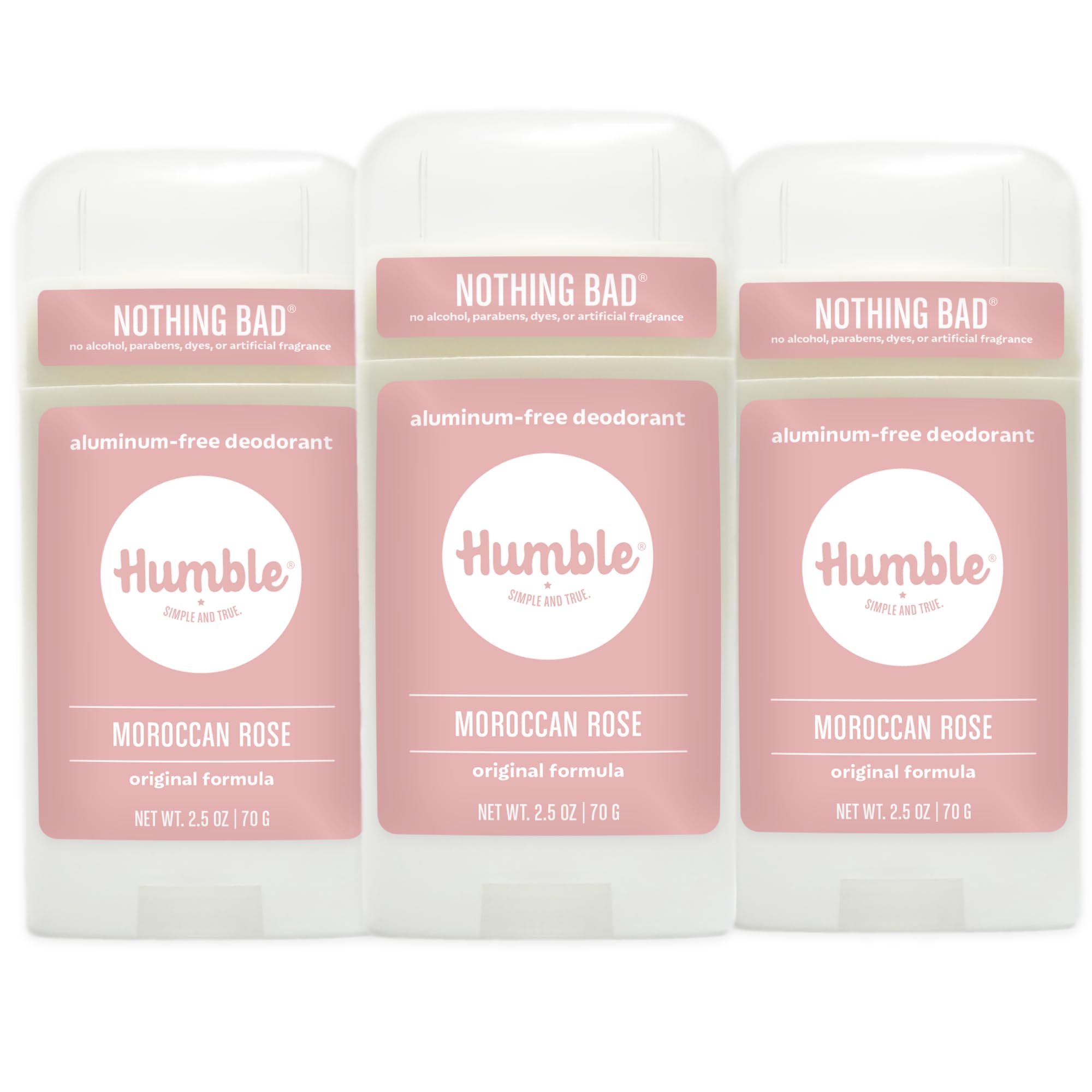 Humble Original Formula Rose Stick deodorant for long-lasting freshness.