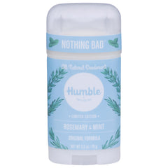 Humble Simple and True Desodorante Original sin aluminio, frasco, aroma Romero Menta, control de olor diario