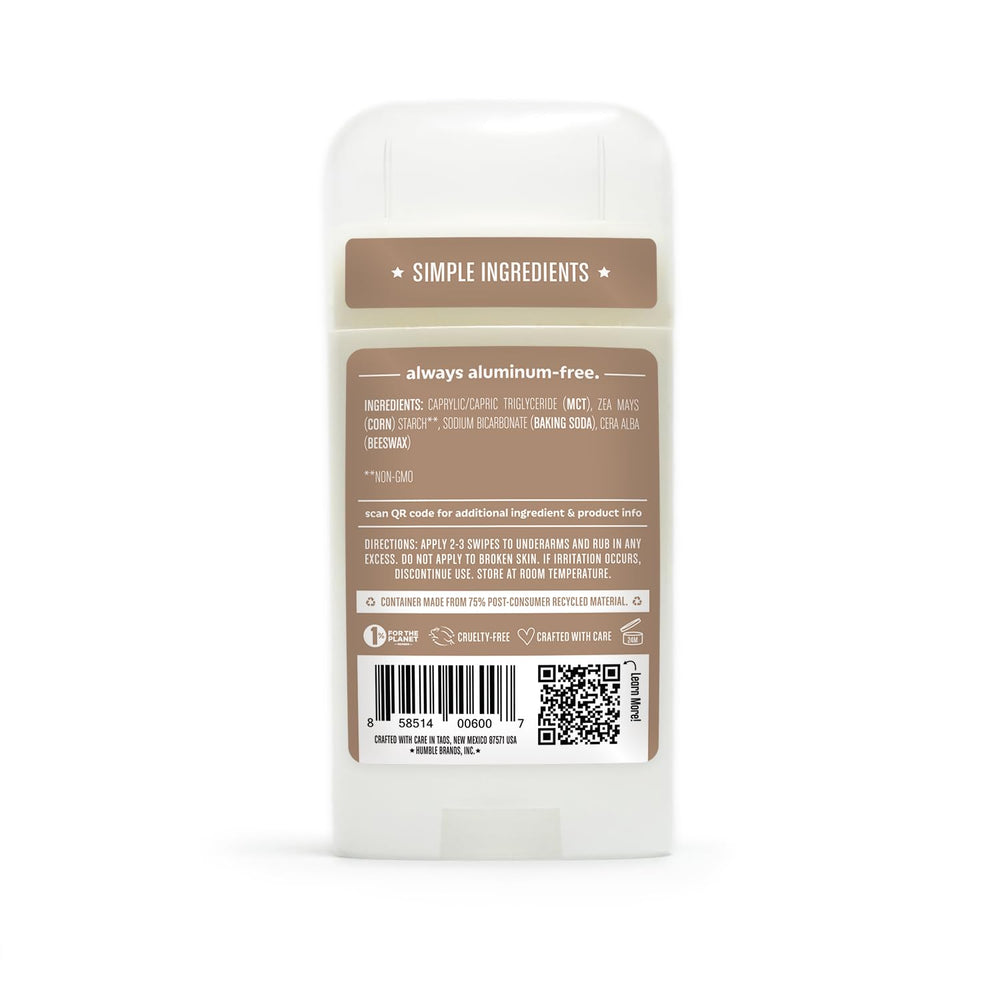 Humble Simple and True Original Formula Deodorant cruelty-free badge on packaging appeals to ethical shoppers