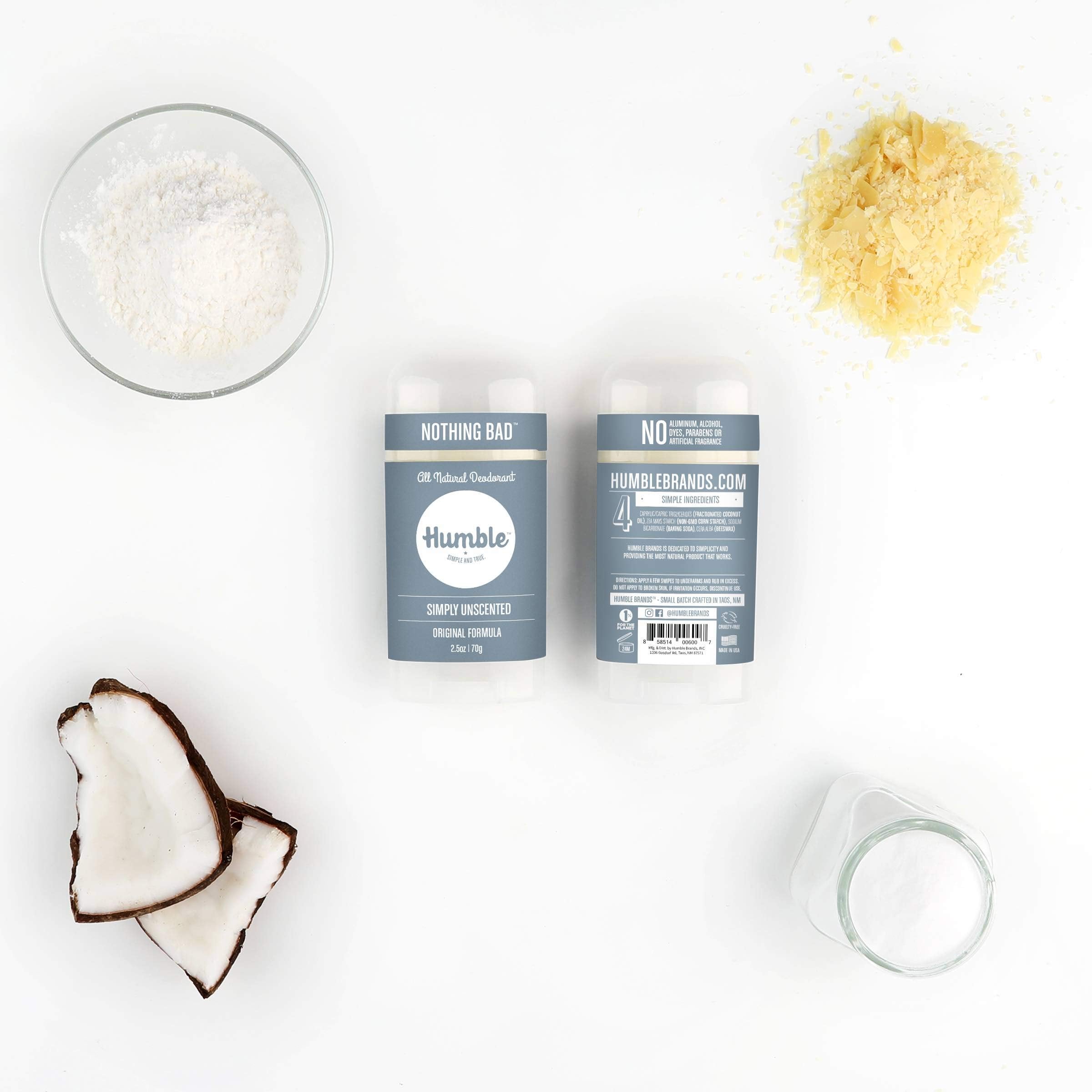 Humble Simple and True Original Formula Deodorant cruelty-free badge signals Leaping Bunny certification