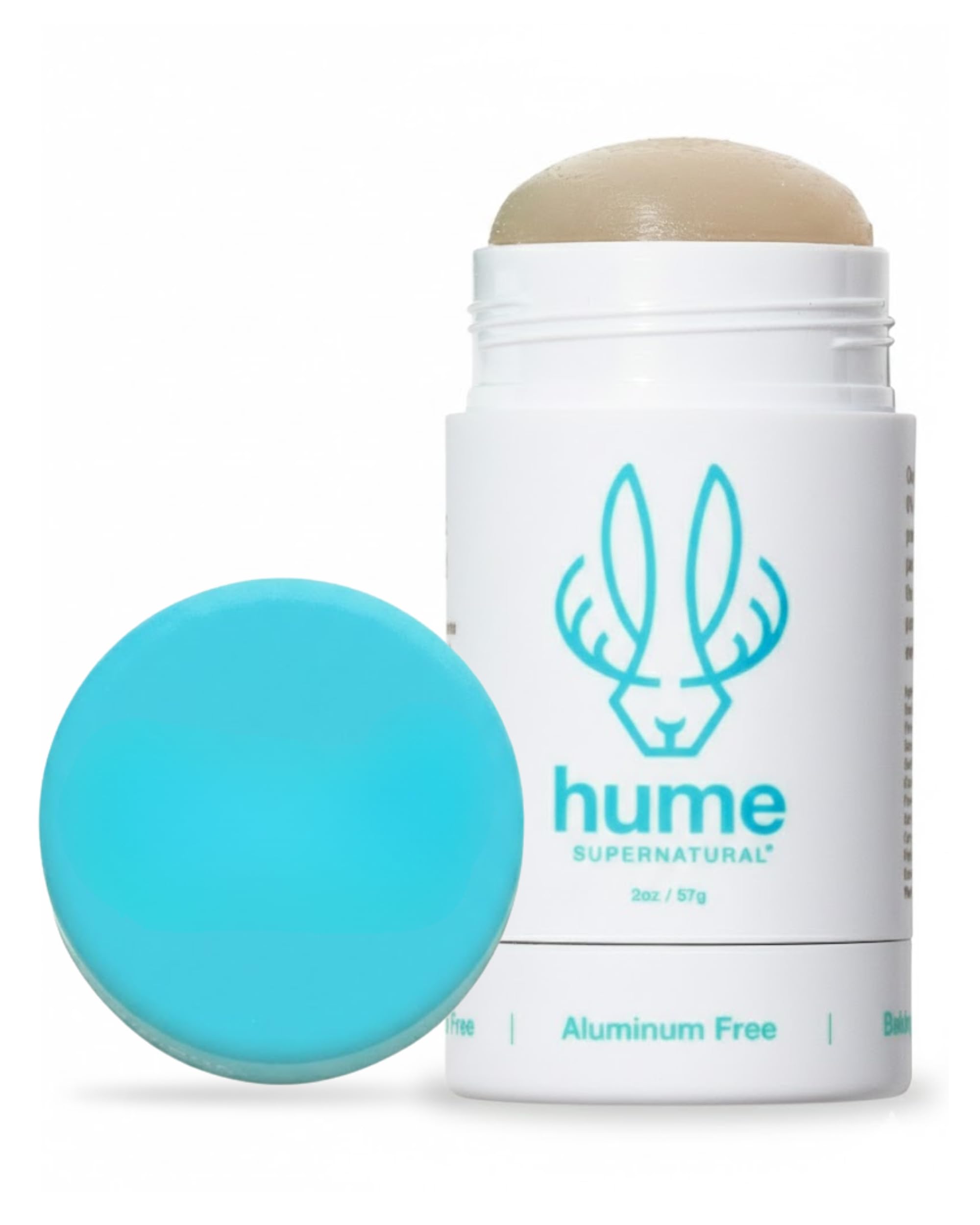 Hume Supernatural desodorante sin aluminio en empaque, ideal para piel sensible y uso diario.