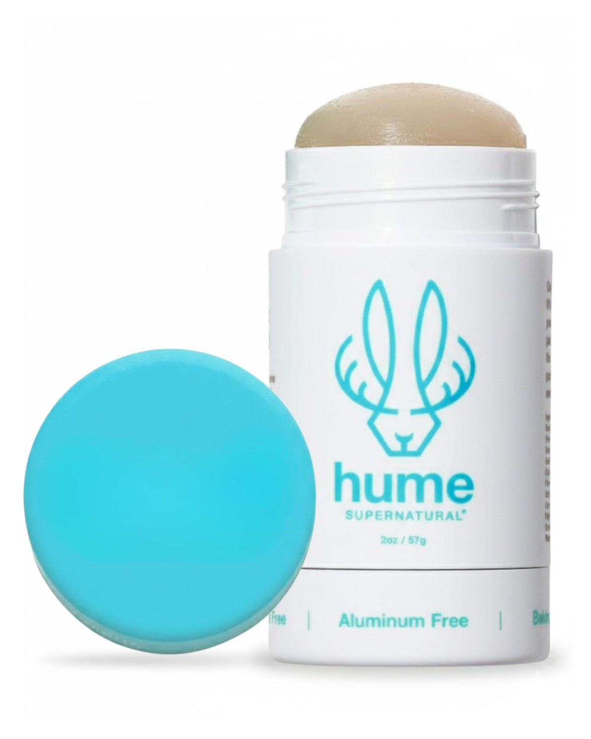 Hume Supernatural desodorante sin aluminio en empaque, ideal para piel sensible y uso diario.