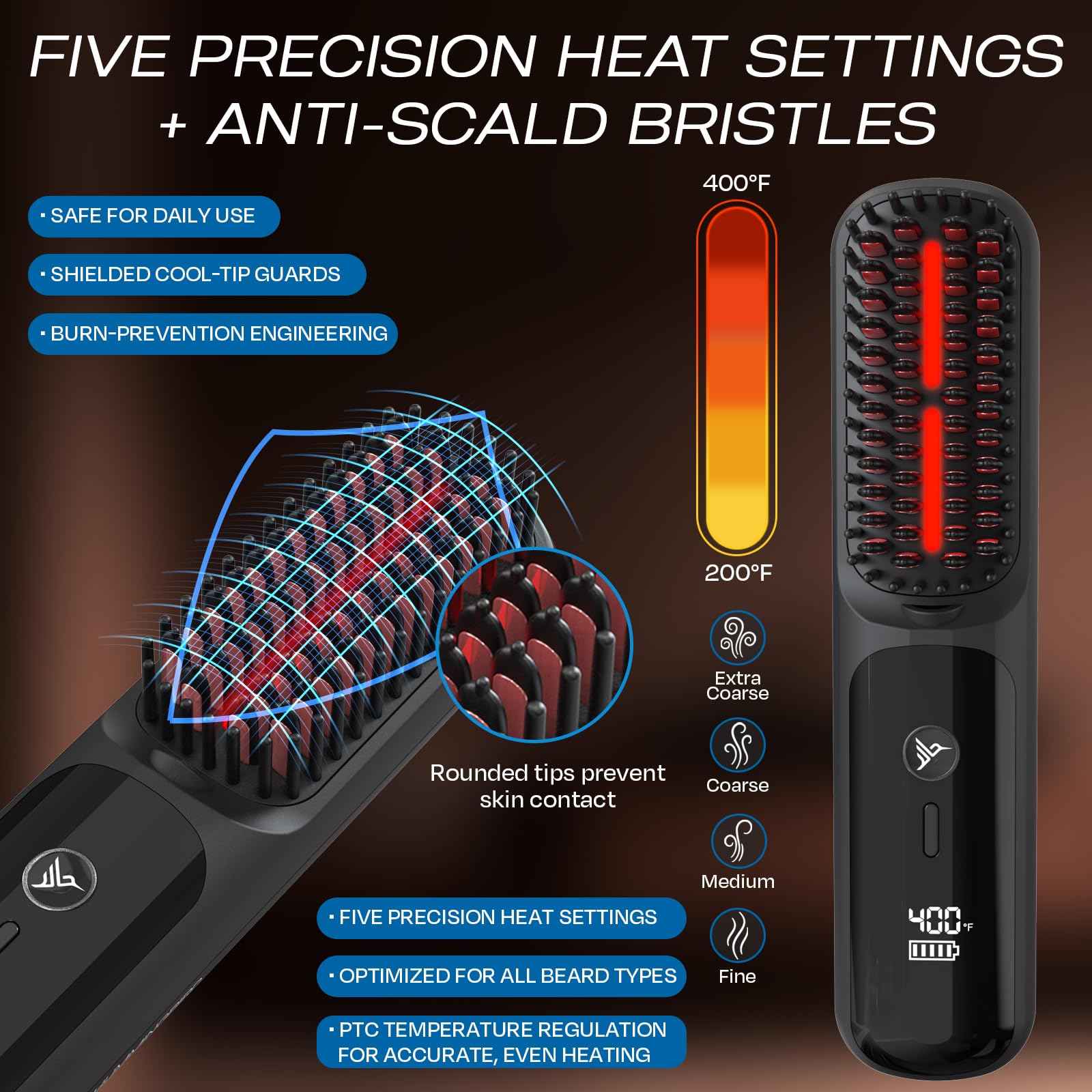 HUMMINGBIRD MK18 digital temperature and battery display for clear control.