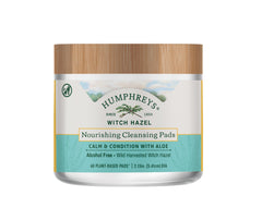 Discos nutritivos Humphreys con hamamelis orgánico para limpieza suave diaria.