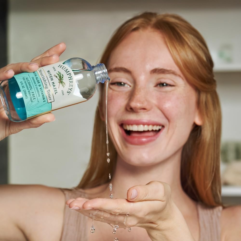 Tonico sin alcohol de Humphreys para una rutina suave.